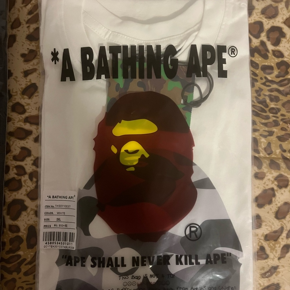 Bape White Camo Graphic Tee